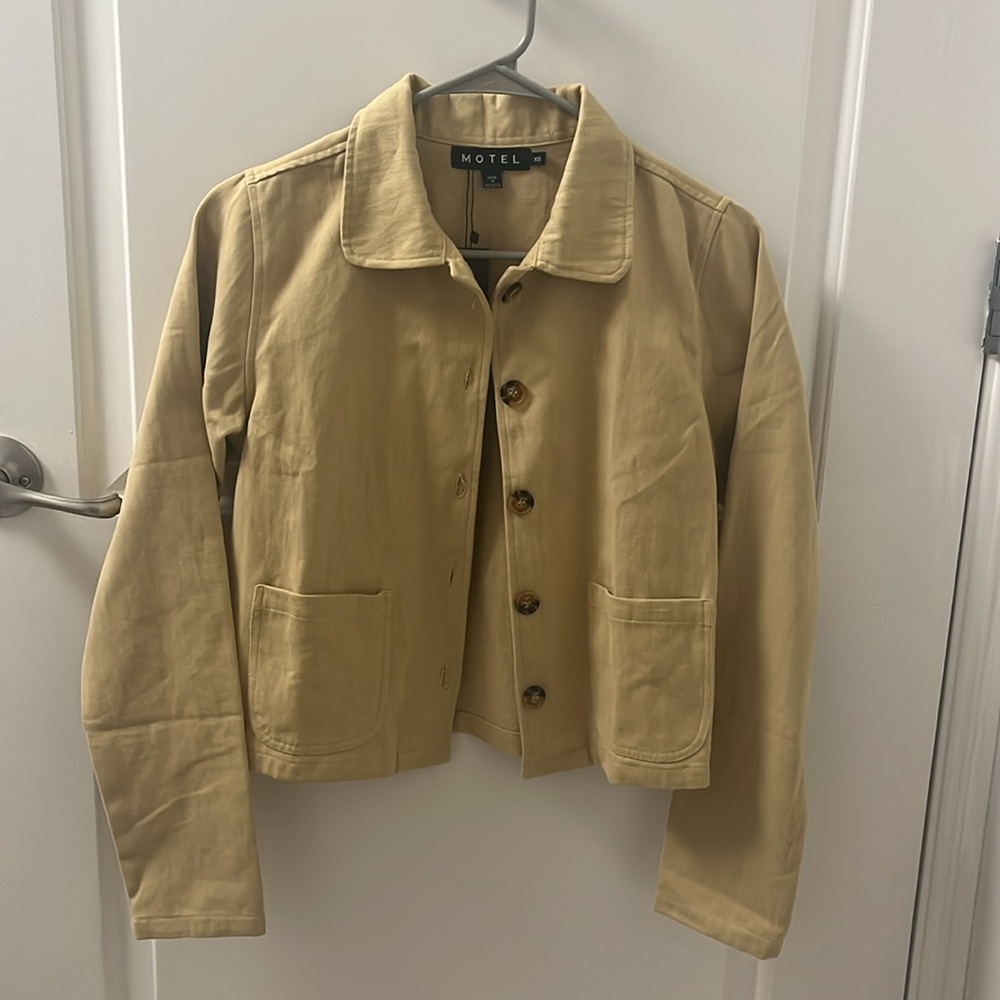 Motel Rocks Tan Jacket, Size XS - Picture 4 of 6